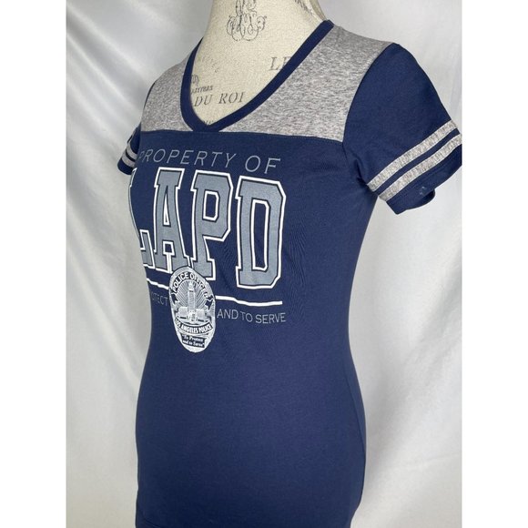 LAPD Los Angeles Police Gear Blue Badge T-Shirt Women's SMALL - Picture 4 of 8